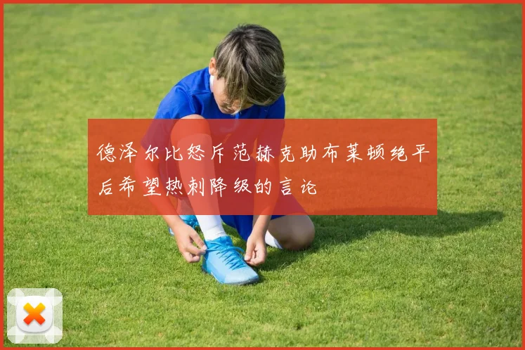 德泽尔比怒斥范赫克助布莱顿绝平后希望热刺降级的言论